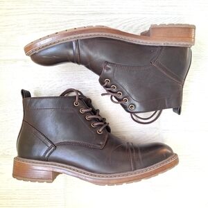 Perry Ellis Portfolio Men's Manning brown chukka lace-up boots - size 8